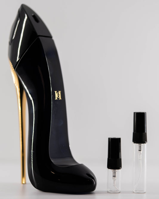 Good Girl with 2ml and 5ml decant bottles