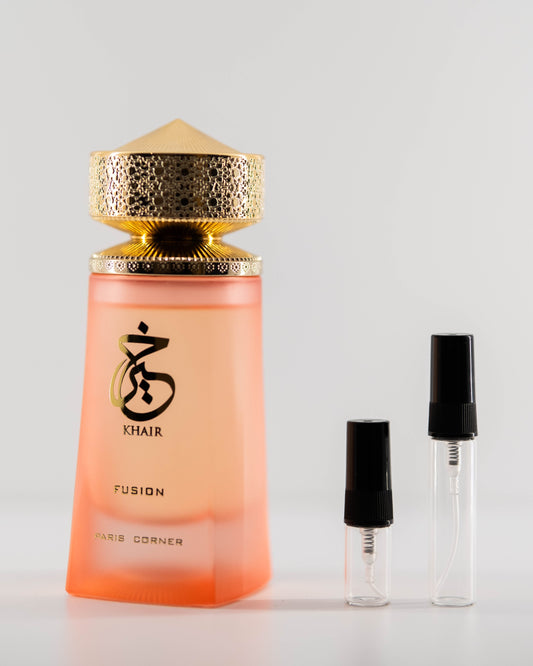 Khair Fusion with 2ml and 5ml decant bottles
