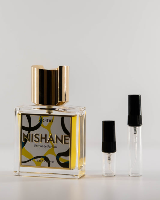 Nishane Kredo with 2ml and 5ml decant bottles