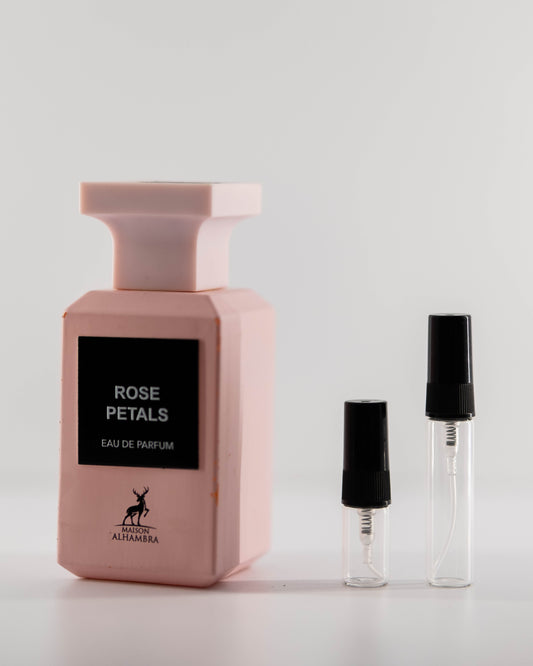 Rose Petals with 2ml and 5ml decant bottles