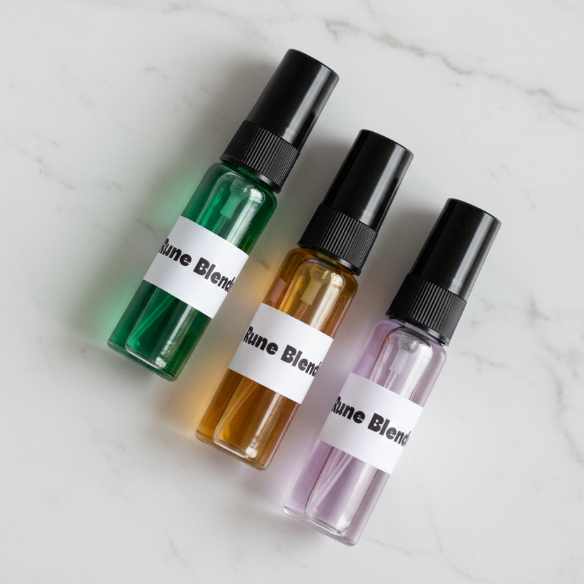 Amber perfume being poured