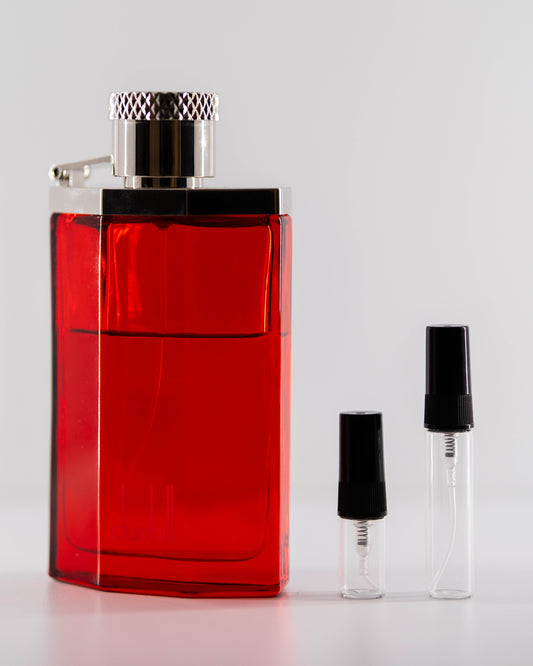 Dunhill Desire Red with 2ml and 5ml decant bottles