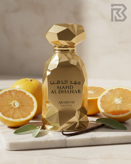 Mahd Al Dhahab on cream marble